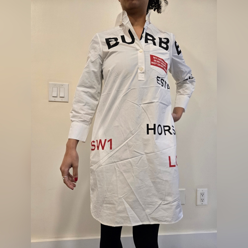 Burberry Horseferry Print Shirt Dress US